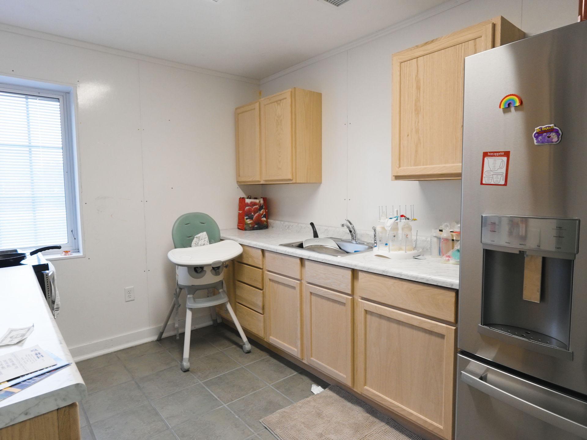 A kitchen setup to simulate family and case worker interactionsinteractions  