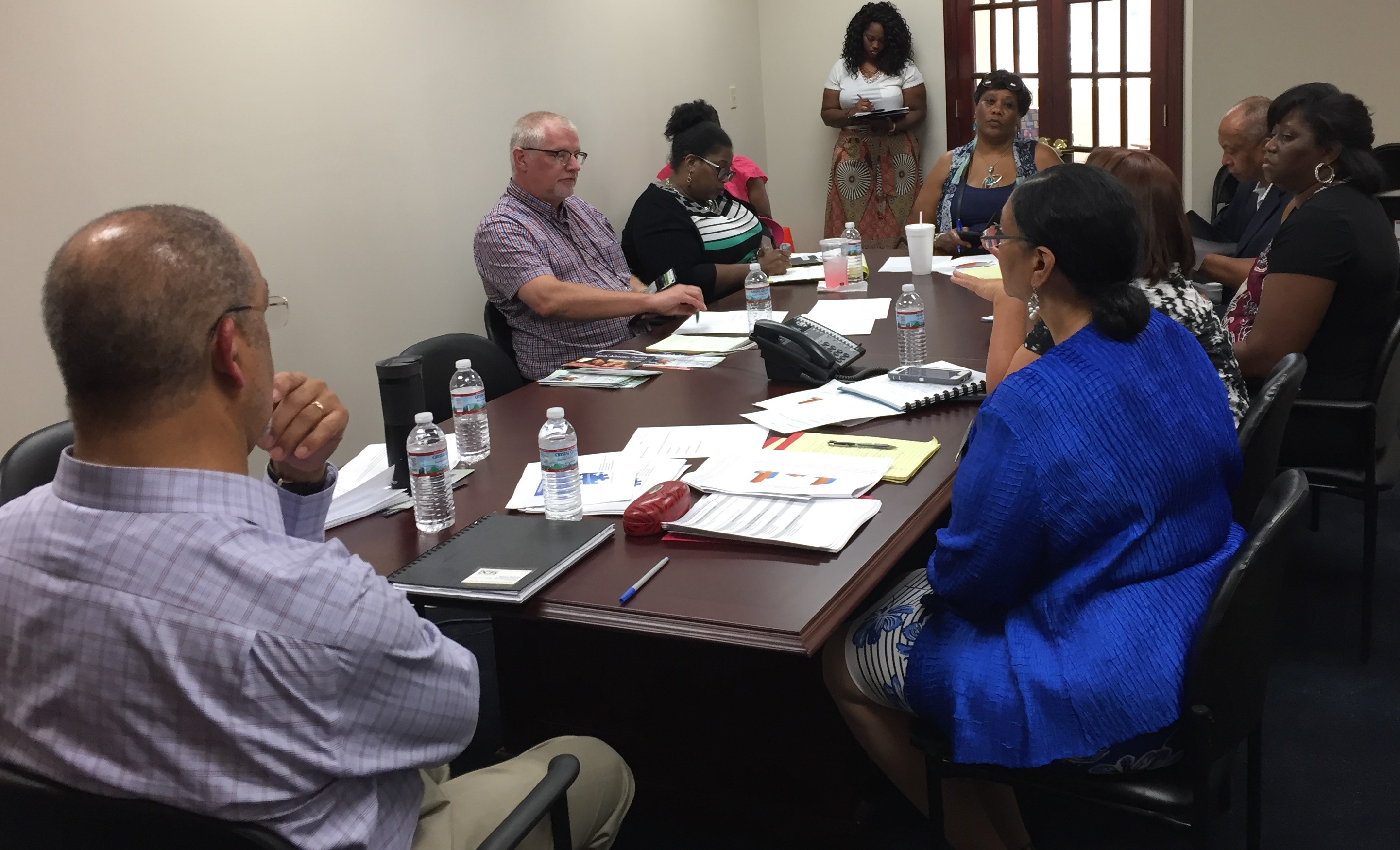 Macon community leaders in discussion.